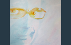 Glasses, 2016, acrylic paint on molino, 130 x 110 cm